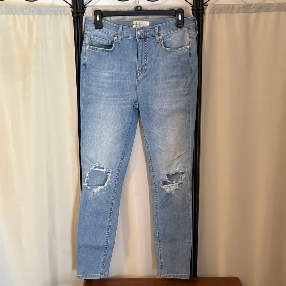 Free People Denim Jeans with Distressed Details